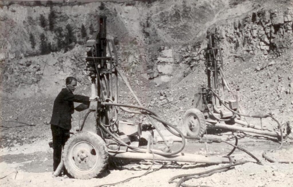 Буріння свердловин. Станок БМК-4. Клесівський кар'єр.50-ті рр. 20ст